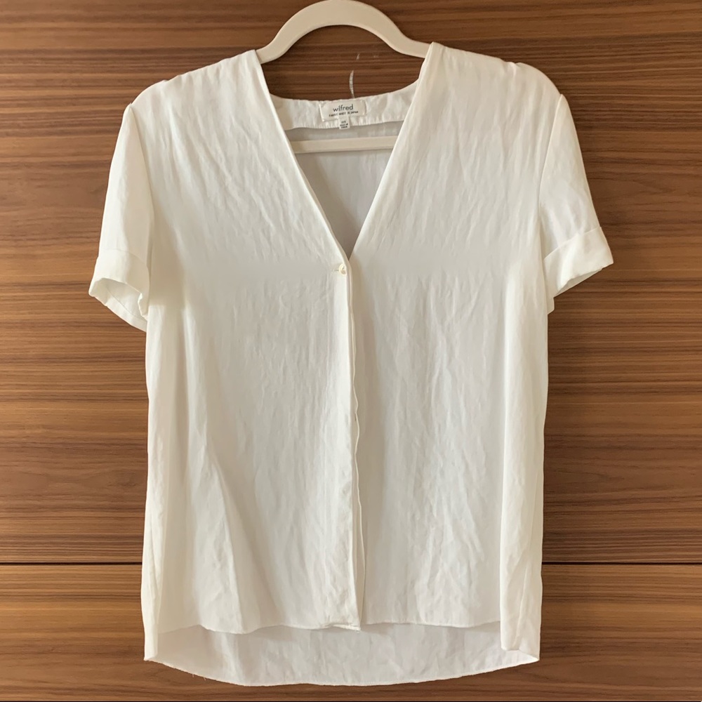Aritzia Wilfred White Blouse